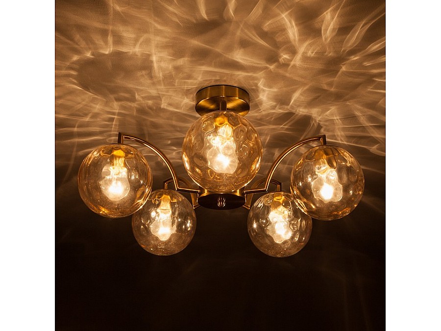 Люстра на штанге Eurosvet Eden 30178/5 латунь