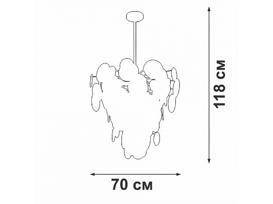 Люстра на штанге Vitaluce V5802 V5802-8/8PL