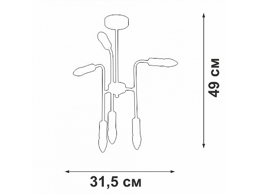 Люстра на штанге Vitaluce V3022 V3022-1/6PL