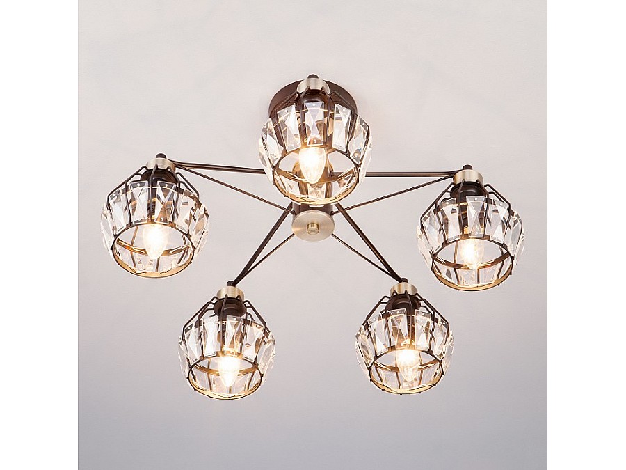 Люстра на штанге Eurosvet Lord 70075/5 черный