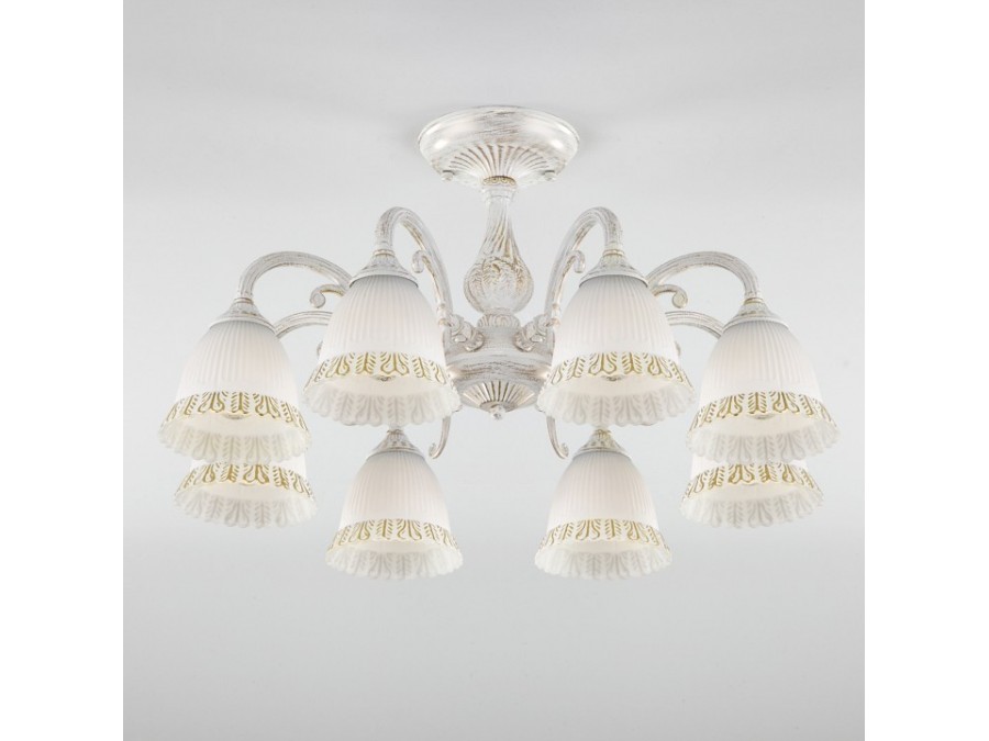 Люстра на штанге Eurosvet Campina 60107/8 белый с золотом