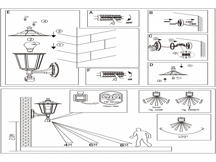 Светильник на штанге Eglo Laterna 4 22469