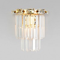 Накладной светильник Eurosvet Elegante 10130/1 золото/прозрачный хрусталь Strotskis