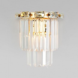 Накладной светильник Eurosvet Elegante 10130/1 золото/прозрачный хрусталь Strotskis