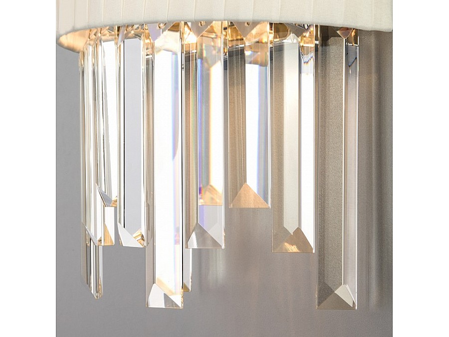 Накладной светильник Eurosvet Amantea 10122/2 хром/прозрачный хрусталь Strotskis (10106/2)