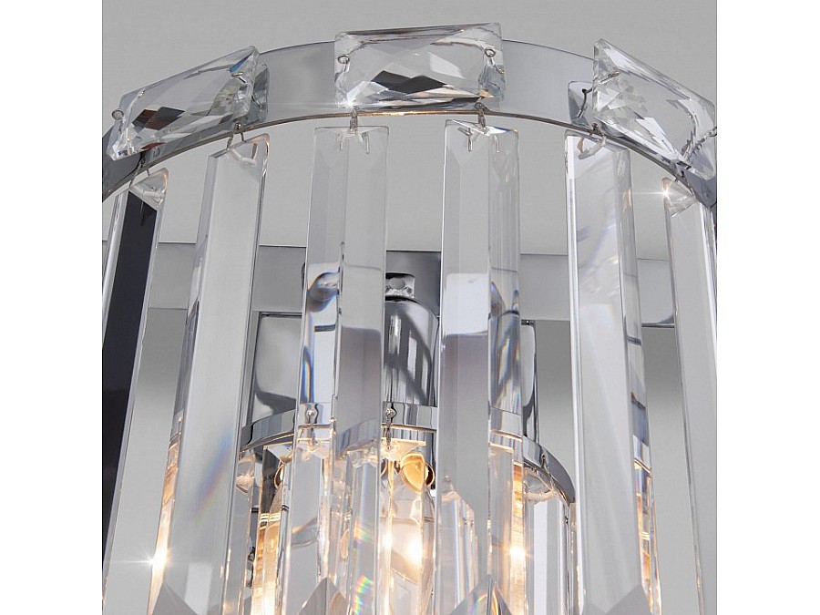 Накладной светильник Eurosvet Elegante 10130/1 хром/прозрачный хрусталь Strotskis