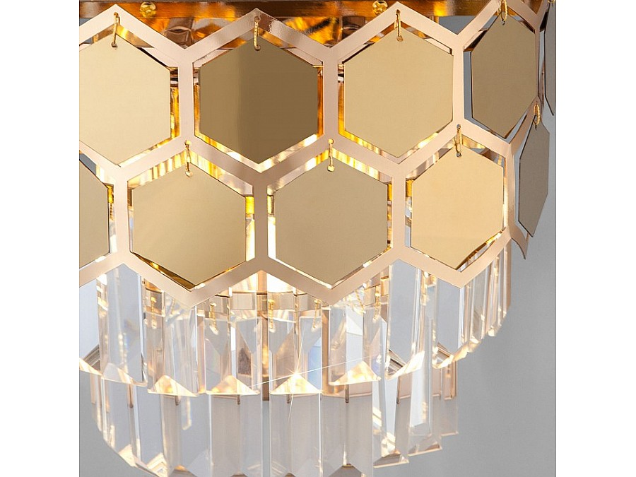 Накладной светильник Eurosvet Ariana 10124/2 золото/прозрачный хрусталь Strotskis (10113/2)