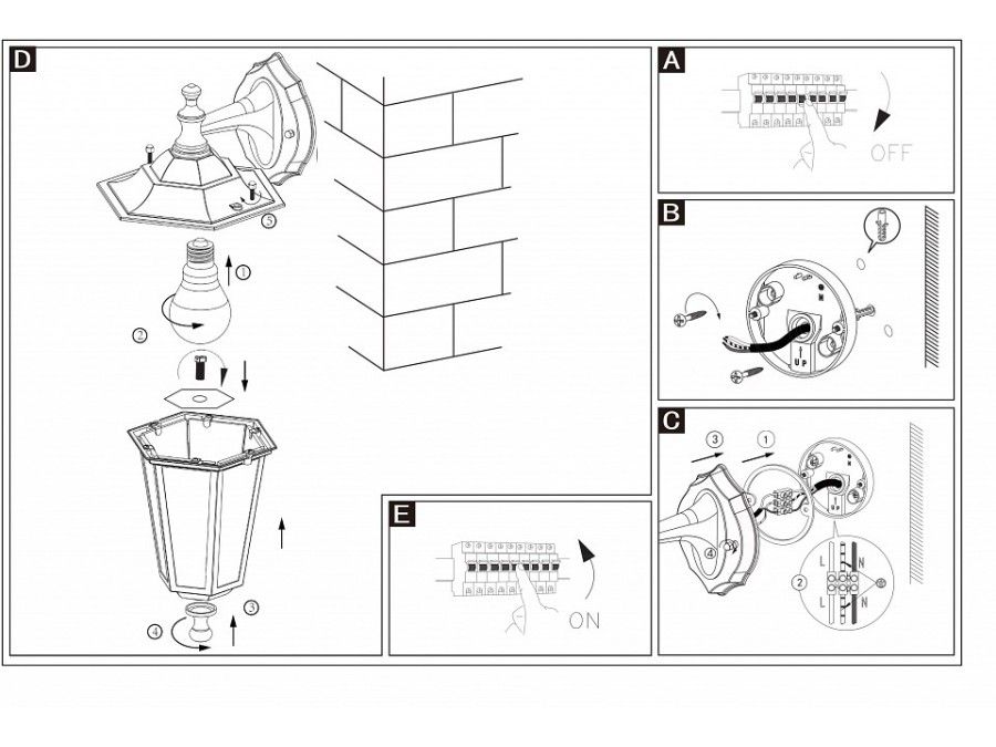 Светильник на штанге Eglo Laterna 4 22467