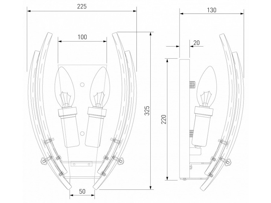 Накладной светильник Eurosvet Flowers 101015