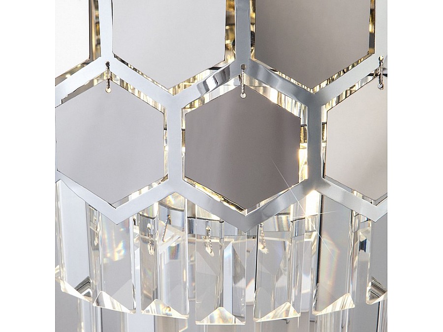 Накладной светильник Eurosvet Ariana 10124/2 хром/прозрачный хрусталь Strotskis (10113/2)