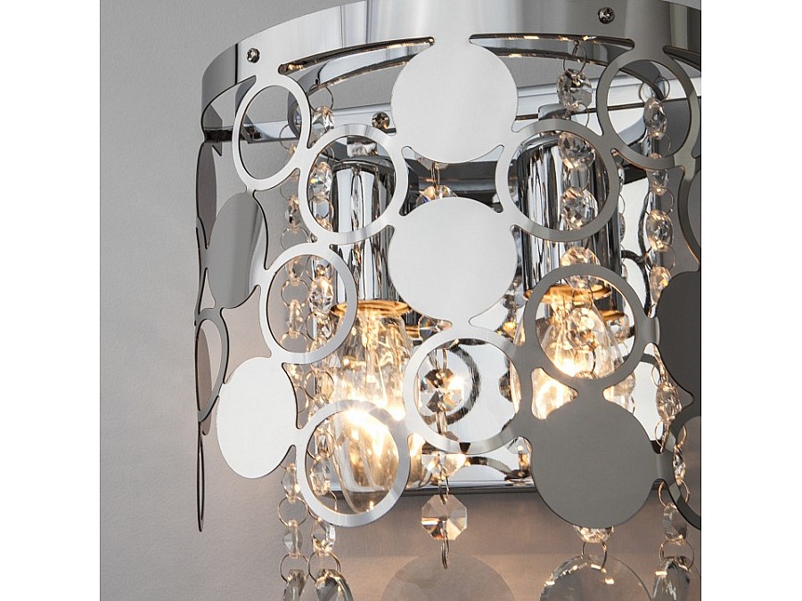 Накладной светильник Eurosvet Lianna 10114/2 хром/прозрачный хрусталь Strotskis