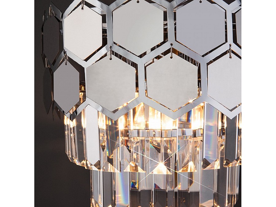 Накладной светильник Eurosvet Ariana 10124/2 хром/прозрачный хрусталь Strotskis (10113/2)