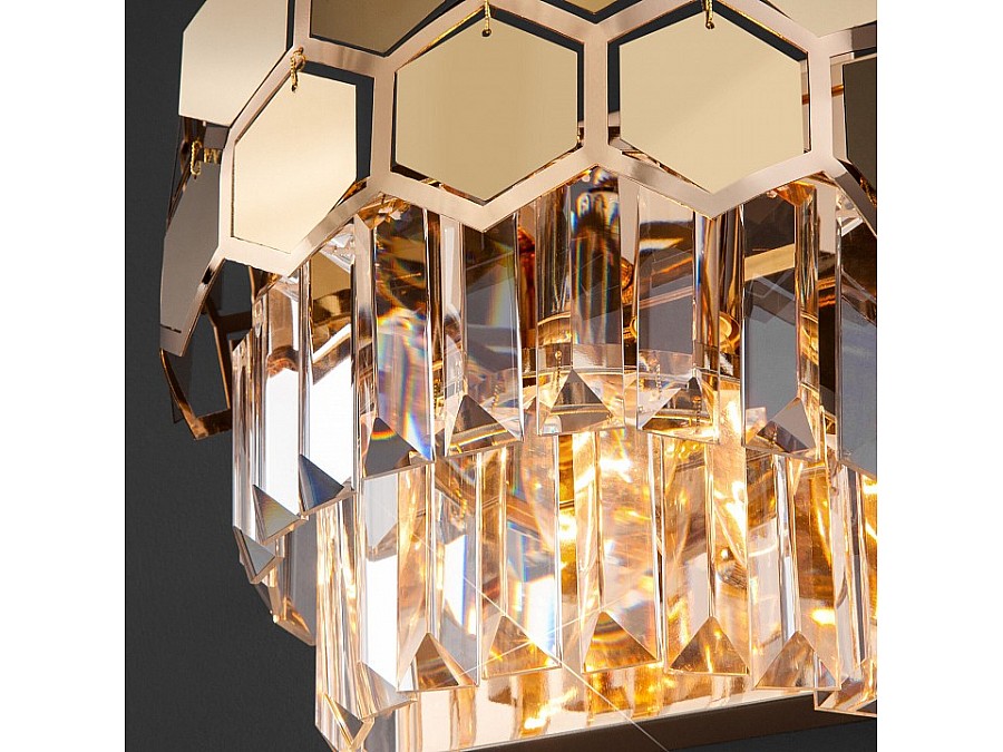 Накладной светильник Eurosvet Ariana 10124/2 золото/прозрачный хрусталь Strotskis (10113/2)