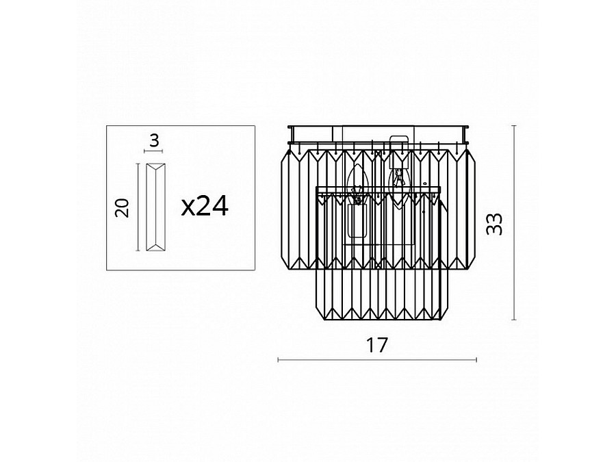 Накладной светильник Divinare Nova 3001/01 AP-2