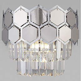 Накладной светильник Eurosvet Ariana 10124/2 хром/прозрачный хрусталь Strotskis (10113/2)