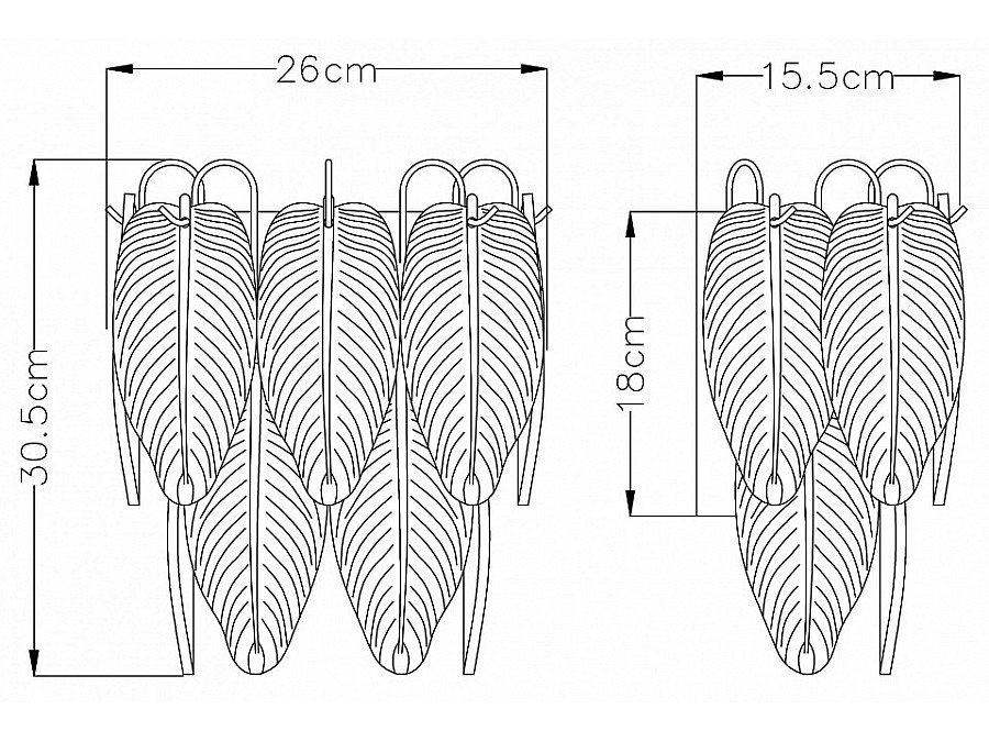 Накладной светильник Arte Lamp Evie A4052AP-2SG
