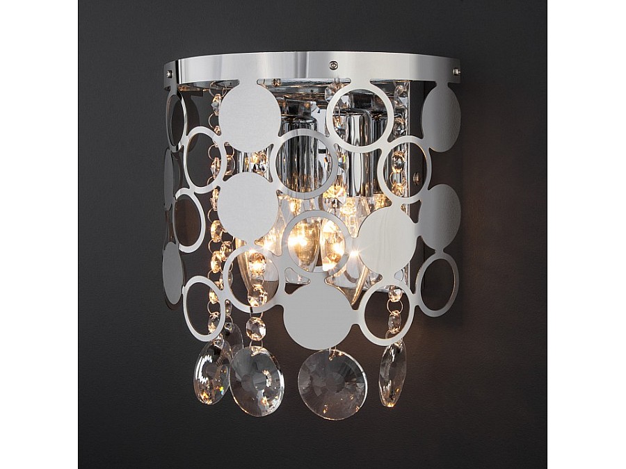Накладной светильник Eurosvet Lianna 10114/2 хром/прозрачный хрусталь Strotskis