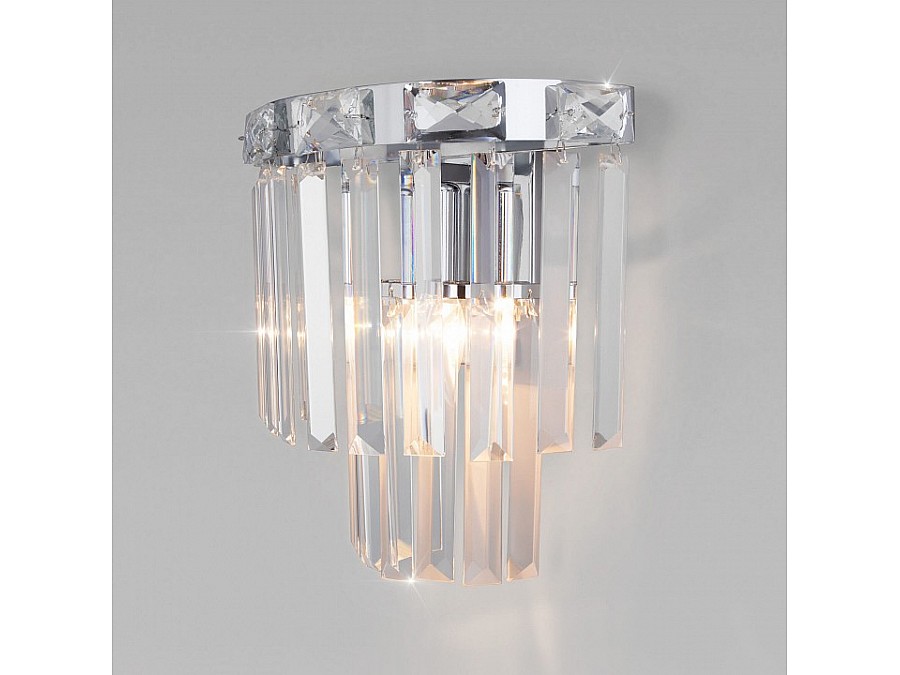 Накладной светильник Eurosvet Elegante 10130/1 хром/прозрачный хрусталь Strotskis
