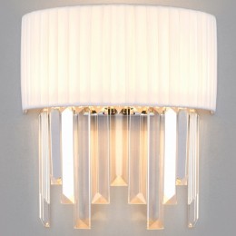 Накладной светильник Eurosvet Amantea 10122/2 хром/прозрачный хрусталь Strotskis (10106/2)