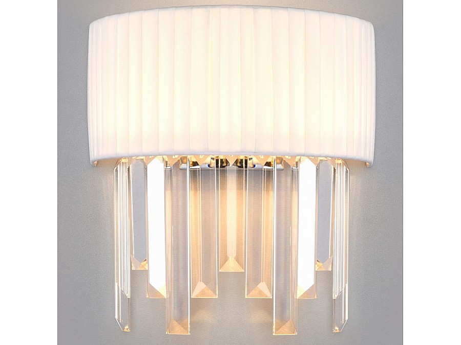Накладной светильник Eurosvet Amantea 10122/2 хром/прозрачный хрусталь Strotskis (10106/2)