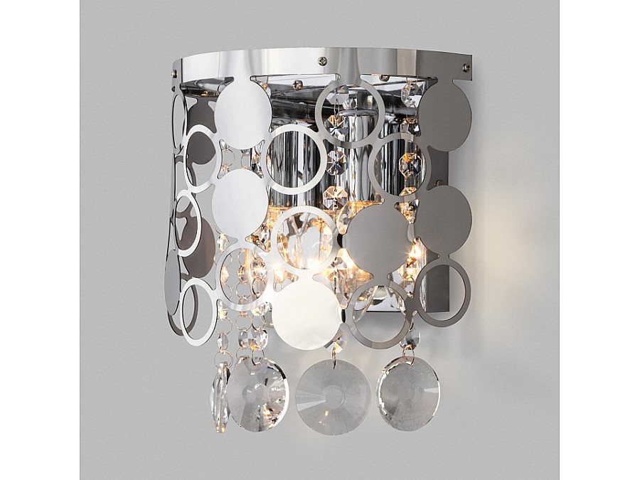 Накладной светильник Eurosvet Lianna 10114/2 хром/прозрачный хрусталь Strotskis