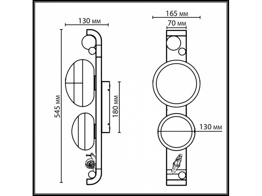 Накладной светильник Odeon Light NATURE 5434/2W