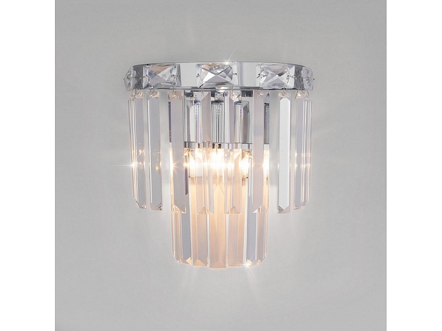 Накладной светильник Eurosvet Elegante 10130/1 хром/прозрачный хрусталь Strotskis