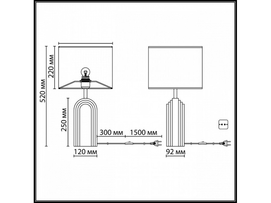 Настольная лампа декоративная Odeon Light MIDCENT 7172/1T