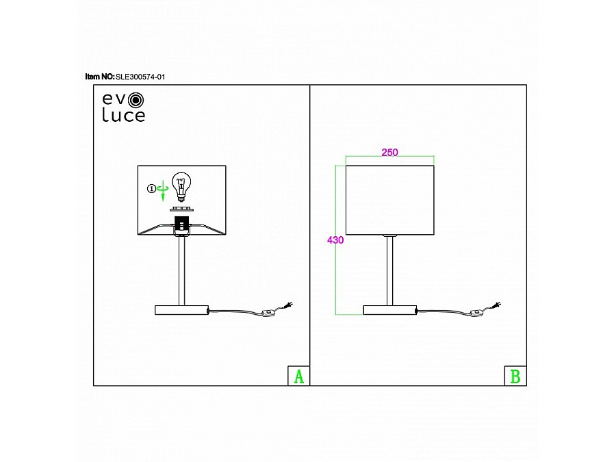 Настольная лампа декоративная EVOLUCE Brescia SLE300574-01