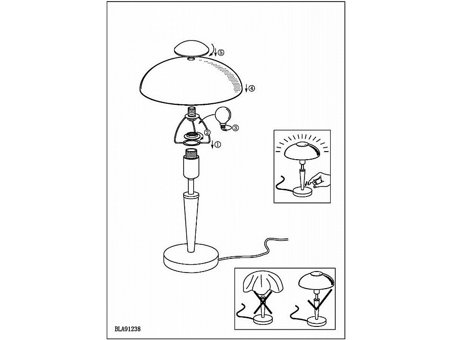 Настольная лампа декоративная Eglo Solo 91238