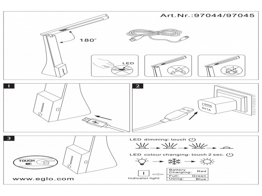 Настольная лампа офисная Eglo La Seca 97044