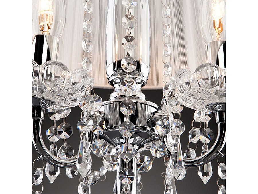 Настольная лампа декоративная Eurosvet Allata 2045/3T хром/белый настольная лампа