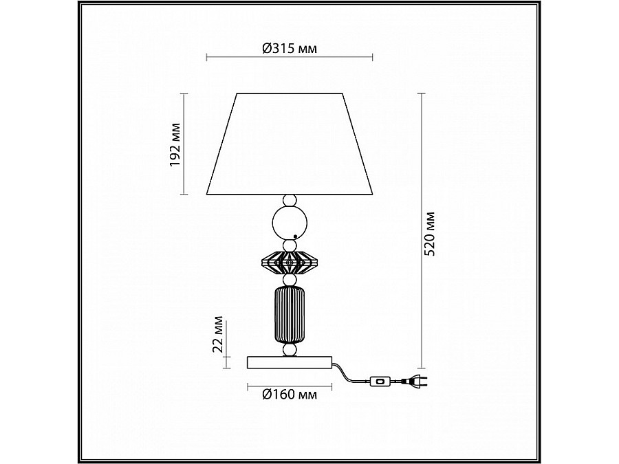 Настольная лампа декоративная Odeon Light Candy 4861/1TB