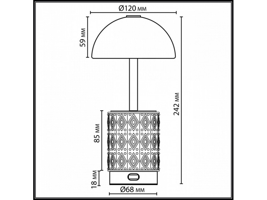 Настольная лампа декоративная Odeon Light Lulu 5453/3TL
