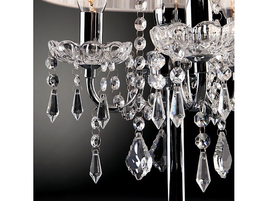 Настольная лампа декоративная Eurosvet Allata 2045/3T хром/белый настольная лампа