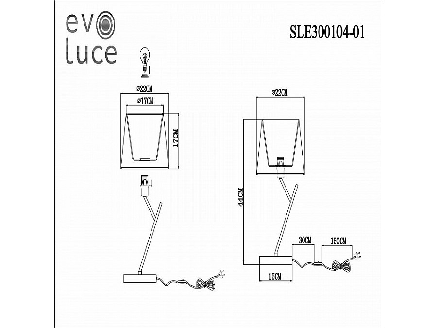 Настольная лампа декоративная EVOLUCE Denice SLE300104-01