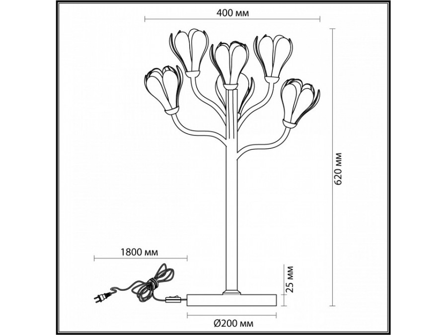 Настольная лампа декоративная Odeon Light Gardi 5090/6T