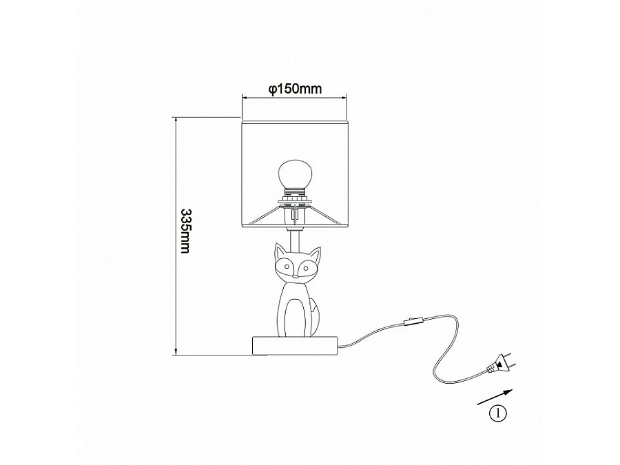 Настольная лампа декоративная Escada Animal 10166/L Fox