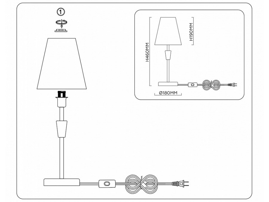 Настольная лампа декоративная Ambrella Light LH LH75057