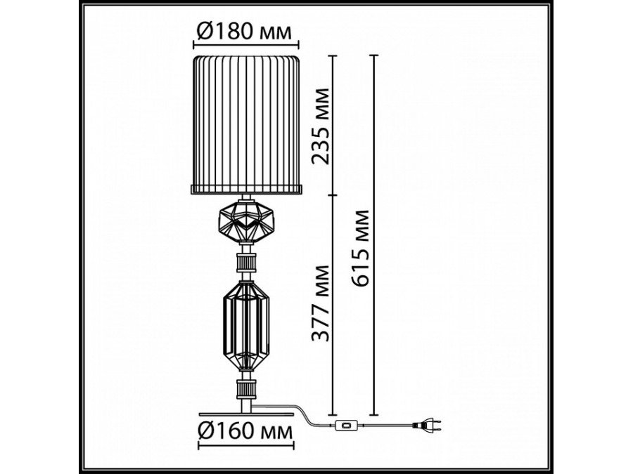Настольная лампа декоративная Odeon Light Terra 5414/1T