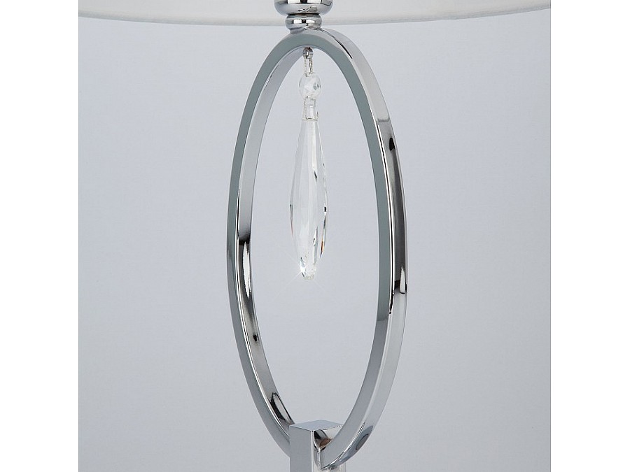 Настольная лампа декоративная Eurosvet Madera 01055/1 хром/прозрачный хрусталь Strotskis