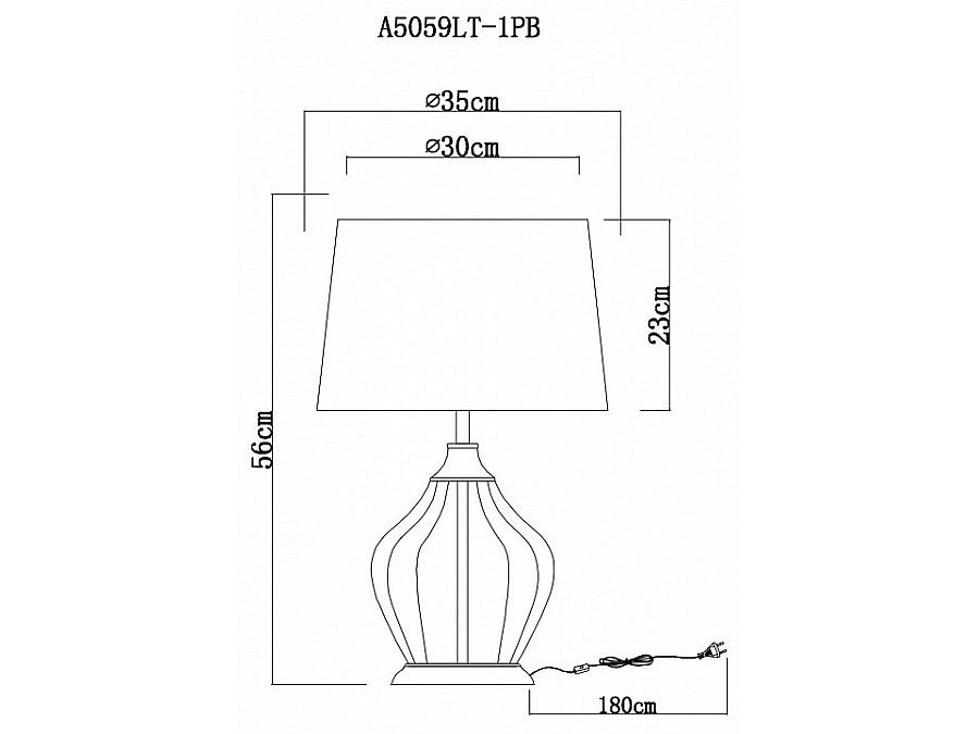 Настольная лампа декоративная Arte Lamp Baymont A5059LT-1PB