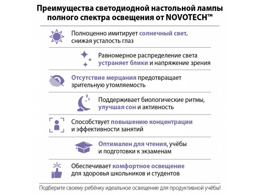 Настольная лампа офисная Novotech LEDO 359968