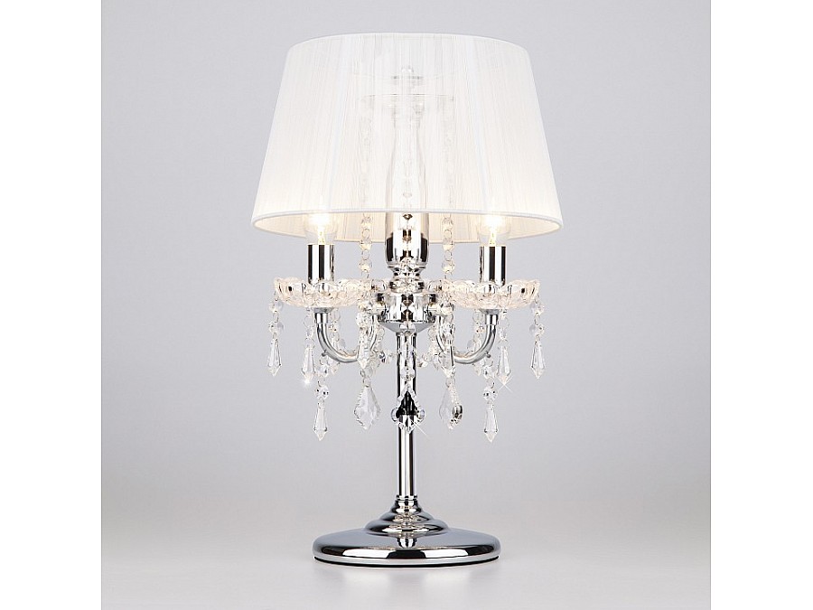 Настольная лампа декоративная Eurosvet Allata 2045/3T хром/белый настольная лампа
