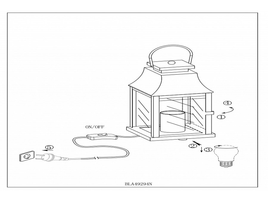 Настольная лампа декоративная Eglo Lisburn 49294