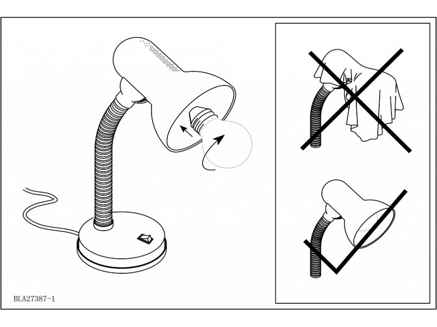Настольная лампа офисная Eglo Basic 9230