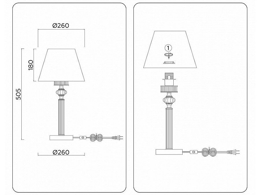 Настольная лампа декоративная Ambrella Light LH LH71007