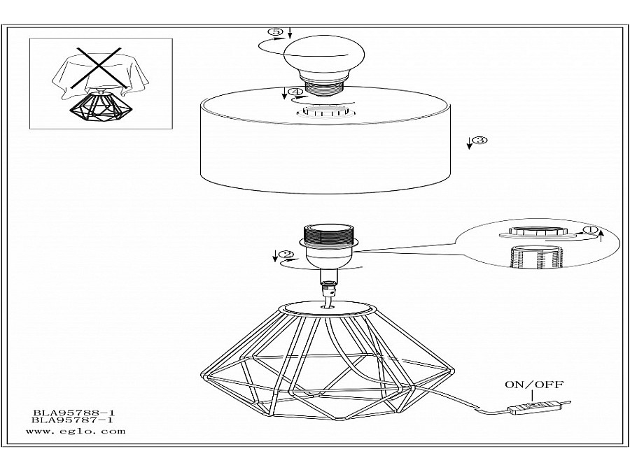 Настольная лампа декоративная Eglo Carlton 2 95787