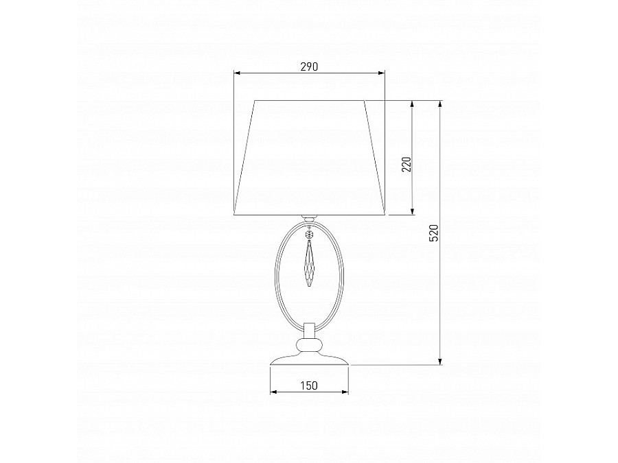 Настольная лампа декоративная Eurosvet Madera 01055/1 хром/прозрачный хрусталь Strotskis