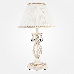 Настольная лампа декоративная Eurosvet Amelia 10054/1 белый с золотом/прозрачный хрусталь Strotskis